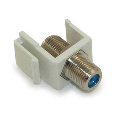 Keystone Jack Insert/Coupler Type: Coax F-Type 2.4Ghz HIGH SPEED, White