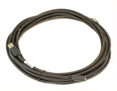 25ft USB 2.0 (ACTIVE) PLENUM Type A Male to A FEMALE Cable, Black