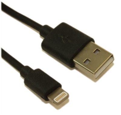 3.3ft Genuine Lightning MFi-Certified USB Cable Sync and Charge, Black