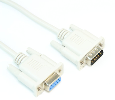 6ft Serial Cable, DB9/DB9 RS232 Male to Female EXTENSION Cable