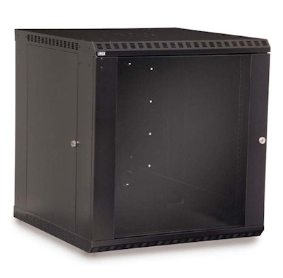 12U Wall Mount Cabinet 23inches Deep with Glass Door