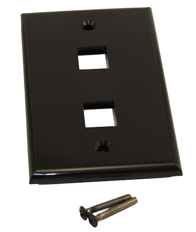 Wallplate: Keystone, 2 Hole - Black