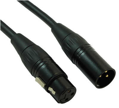 6Ft Premium XLR 3P Male/Female Microphone / Audio Mixer Cable