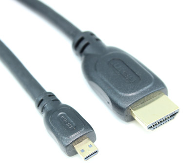 10ft MICRO-HDMI (Type D) to Standard HDMI  M to M 30AWG Cable