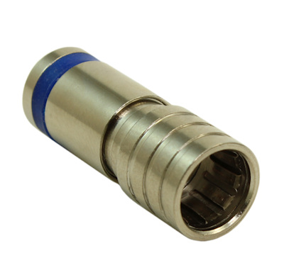Compression Connector RG6 Coax to F-type Male Push-Type 