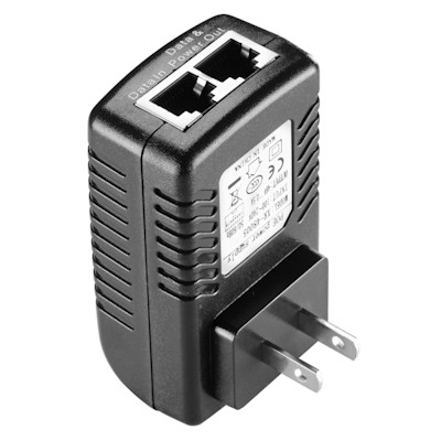 Power Injector for POE (Power over Ethernet) 48V/0.5Amp for IP Devices