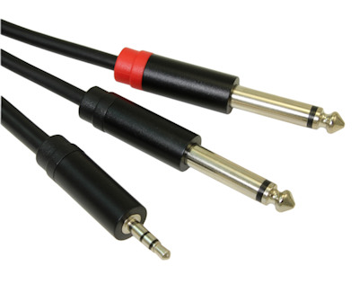 6ft Premium 3.5mm TRS Stereo Male to 2 1/4