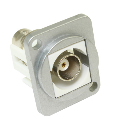 Wallplate: BNC Female D-Series/Neutrik Panel Mount Connector, Metal