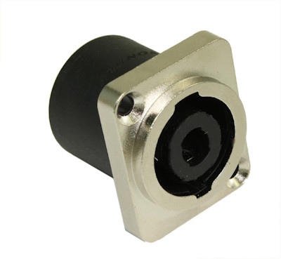 Wall plate: SpeakOn(TM) D-Series/Neutrik Panel Mount Connector, Metal