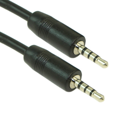6inch 2.5mm SLIM TRRS (4 conductor) Male to Male Audio Cable