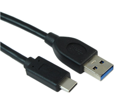 2FT USB 3.2 Gen 1 Type-C Male to Type-A Male Cables, 5Gbps, Black