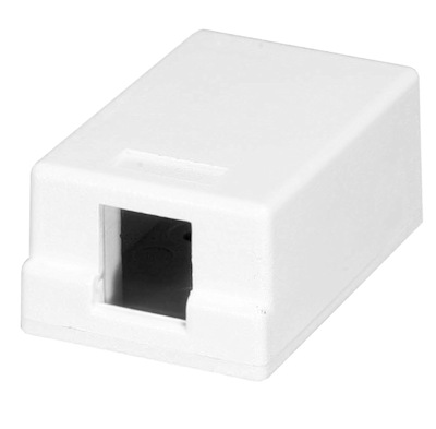 Wall plate: Surface Mount Type, Keystone, 1 Hole - White