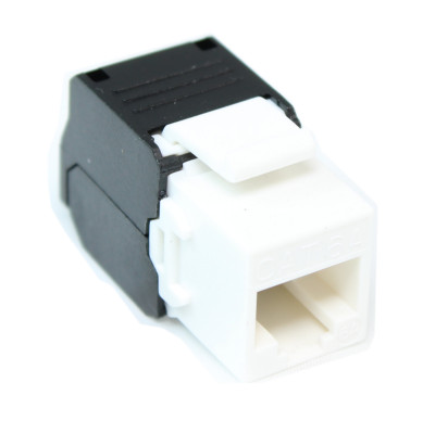 Keystone Jack Insert/Punch-down - Cat 6A RJ45 Networking, White