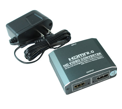 HDMI (Female) to HDMI (Female) and DisplayPort Splitter to 4Kx2K@60Hz