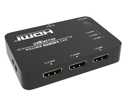 3 IN/1 OUT HDMI Switch AUTO-SELECT, 4Kx2K @60Hz / 4:4:4 / HDCP2.2