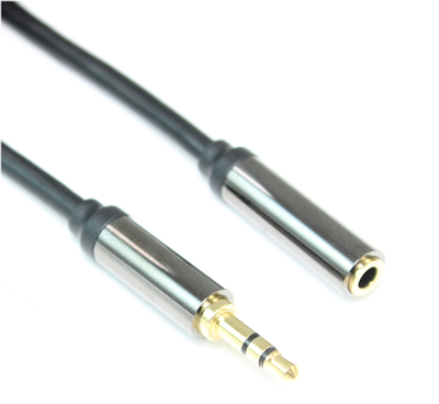 3ft PREMIUM SHIELDED 3.5mm Mini-Stereo TRS Male to FEMALE EXTENSION Cable