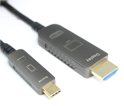 82ft USB 3.2 Gen2 Type-C Male to HDMI 18GB 4K@60Hz Fiber Optic/Hybrid Cable