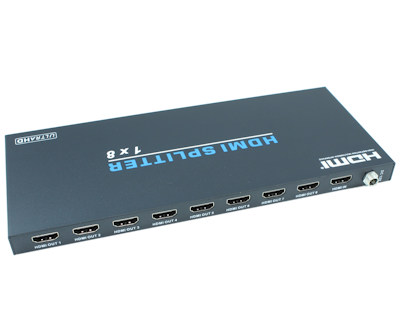 8 Port HDMI Amplified Splitter (Video/Audio) 4Kx2K @60Hz / 4:4:4 / HDCP2.2