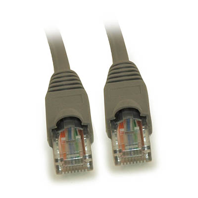4ft Cat5E Ethernet RJ45 Patch Cable, Stranded, Snagless Booted, GRAY
