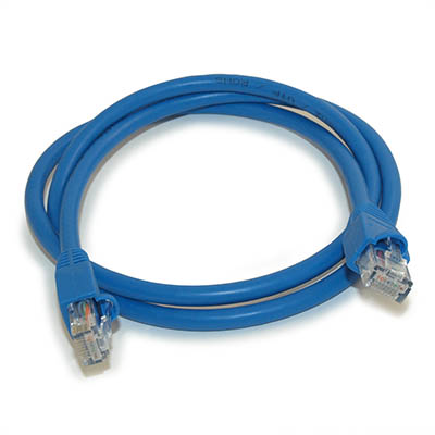3ft Cat6 Ethernet RJ45 Patch Cable, Stranded, Snagless Booted, BLUE