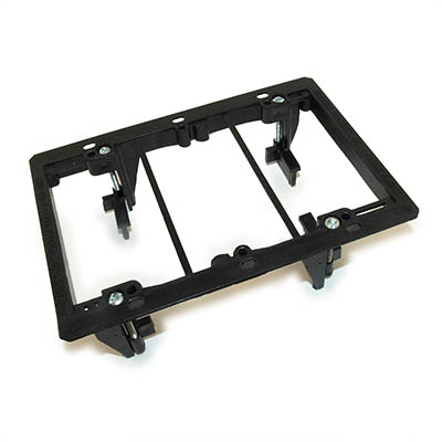 Wall plate: Triple Gang Wallbox, Low Voltage Existing Construction, Black