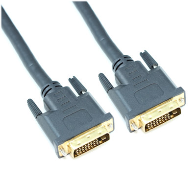 25ft DVI-D Dual Link DIGITAL (26 AWG) Male to Male Gold Plated Cable