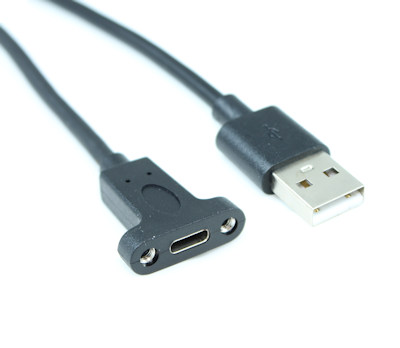6inch USB 2.0 EXTENSION Type A Male to C Female PANEL MOUNT Cable