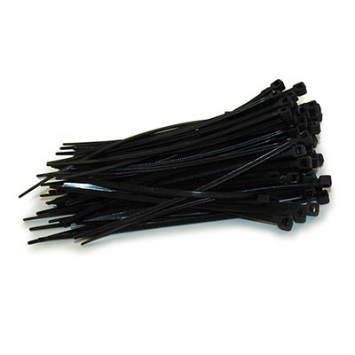 4inch Nylon Cable Tie 18lbs (Rated) Black 100 pack