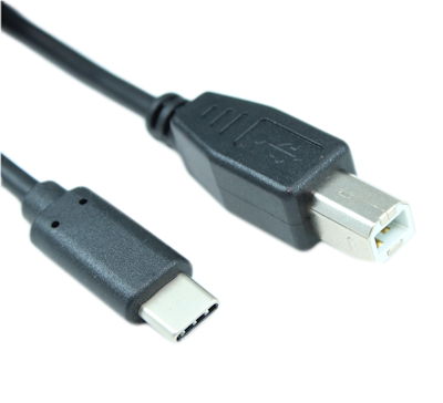 6inch USB Type-C Male to Type-B (Printer) Male Cable, 480Mbps, Black