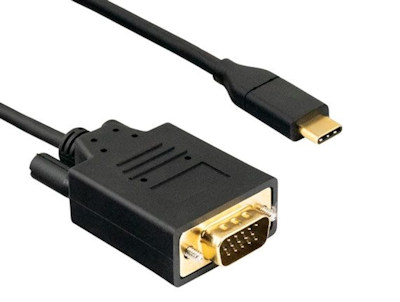 10ft USB 3.1 Type-C Male to VGA (Male) 1920x1200@60Hz Cable
