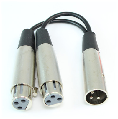 XLR Male to Dual XLR Female Adapter Cable