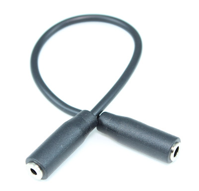 6 inch Adapter Cable: 4 Conductor (TRRS) 3.5mm FEMALE to 2.5mm FEMALE