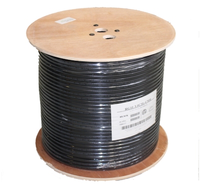 RG11 DUAL SHIELD Black HI-BANDWIDTH 3Ghz Bulk Coax Cable PER FOOT