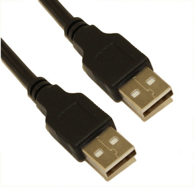 15ft USB 2.0 Certified 480Mbps Type A Male to A Male Black Cable