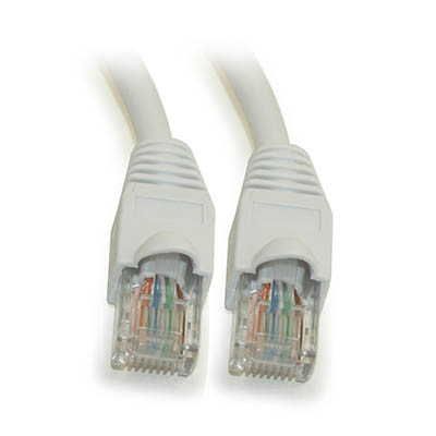6ft Cat5E Ethernet RJ45 Patch Cable, Stranded, Snagless Booted, WHITE