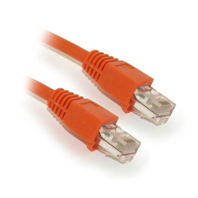 6ft Cat5E Ethernet RJ45 Patch Cable, Stranded, Snagless Booted, ORANGE